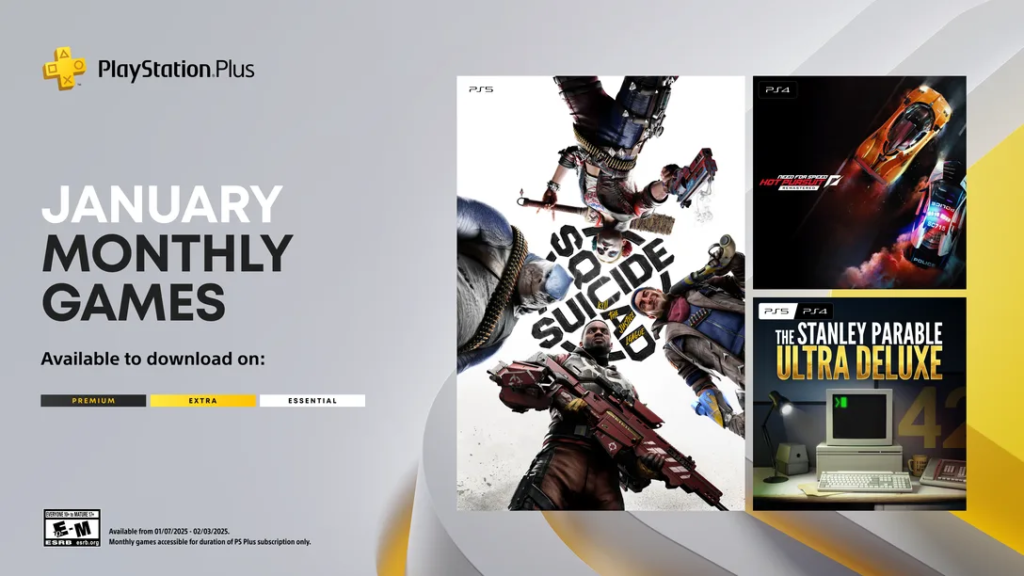 Playstation plus games for January 2025